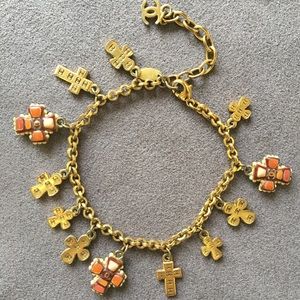 Authentic CHANEL Charm Bracelet Vintage w/Crosses
